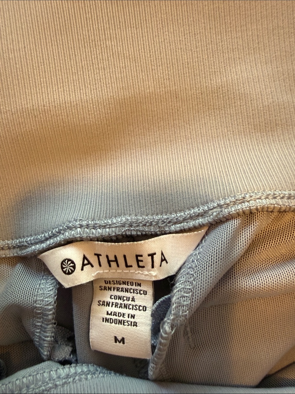 Light Blue Wide Leg Pants with White Piping - Picture 3 of 4